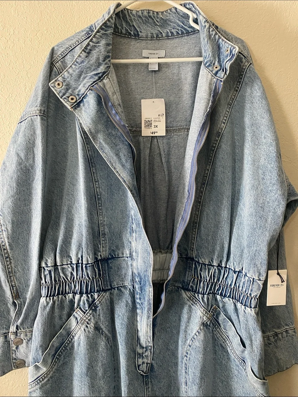 Forever 21 Light Blue Denim Jumpsuit with Pockets! - Picture 5 of 9